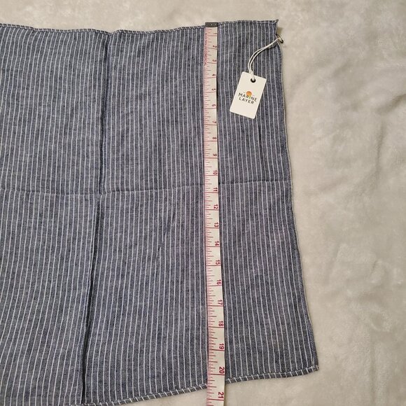 Marine Layer womens bandana scarf navy/white stripe one size multifuncional new - Picture 3 of 9